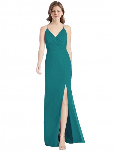 Shop Criss Cross Back Mermaid Wrap Chiffon Bridesmaid Dress Melbourne