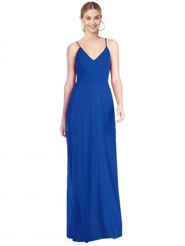 Shop Criss Cross Back A-Line Chiffon Maxi Bridesmaid Dress Melbourne