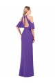 Slim A-Line Chiffon Bridesmaid Dress with Off The Shoulder Ruffle Sleeves Melbourne