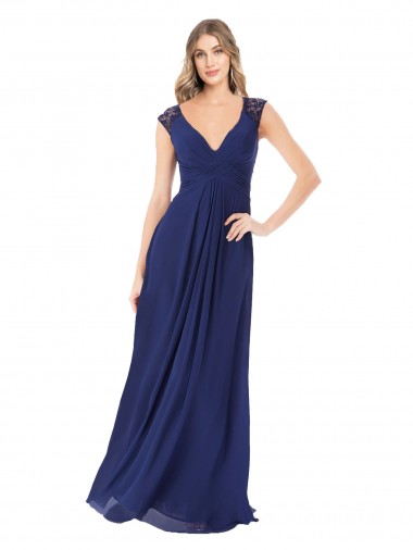 Shop Embroidered Keyhole Back Chiffon Bridesmaid Dress Melbourne