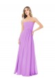 Draped Strapless Floor Length Chiffon Bridesmaid Dress Melbourne