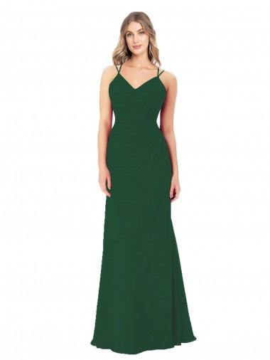 Shop Criss Cross Strappy Chiffon Bridesmaid Dress Melbourne