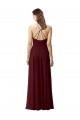 Slim Long High Halter Neck Chiffon Bridesmaid Dress with High Side Slit Melbourne