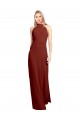 Slim High Neck Halter Fitted Open Back Chiffon Bridesmaid Dress / Prom Dress Melbourne