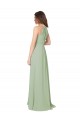 High Halter Neck Keyhole Chiffon Bridesmaid Dress Melbourne