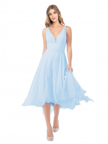 Shop Chiffon Midi Length Keyhole Back Cocktail Bridesmaid Dress Melbourne