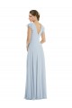 Flutter Sleeve V Keyhole Chiffon Maxi Formal Bridesmaid Dress Melbourne