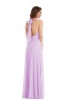 High Neck Halter Backless Maxi Bridesmaid Dress