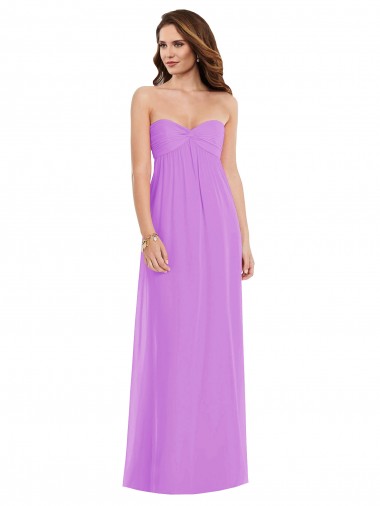 Shop Empire Waist Twist Shirred Strapless Bridesmaid Dress Melbourne