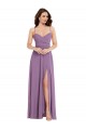 Wrap Bodice Maxi Bridesmaid Dress with Front Slit Melbourne