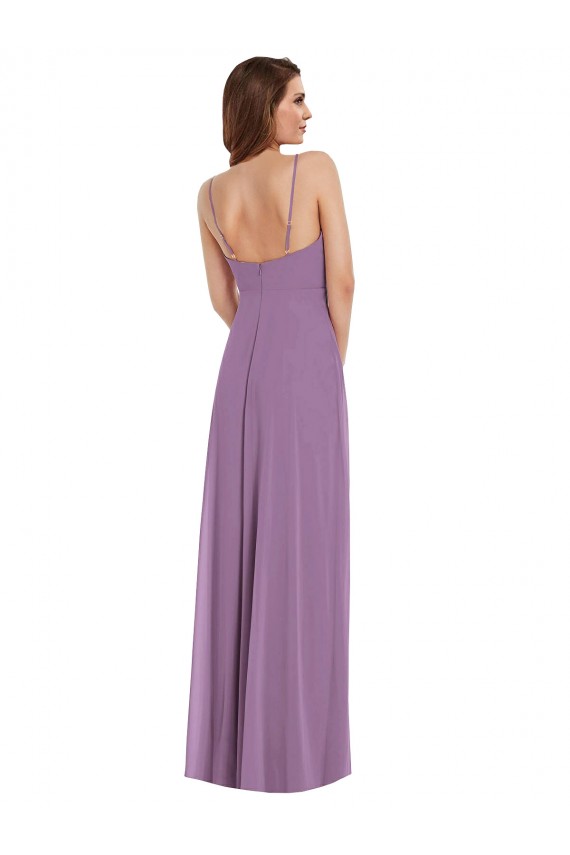 Wrap Bodice Maxi Bridesmaid Dress with Front Slit Melbourne