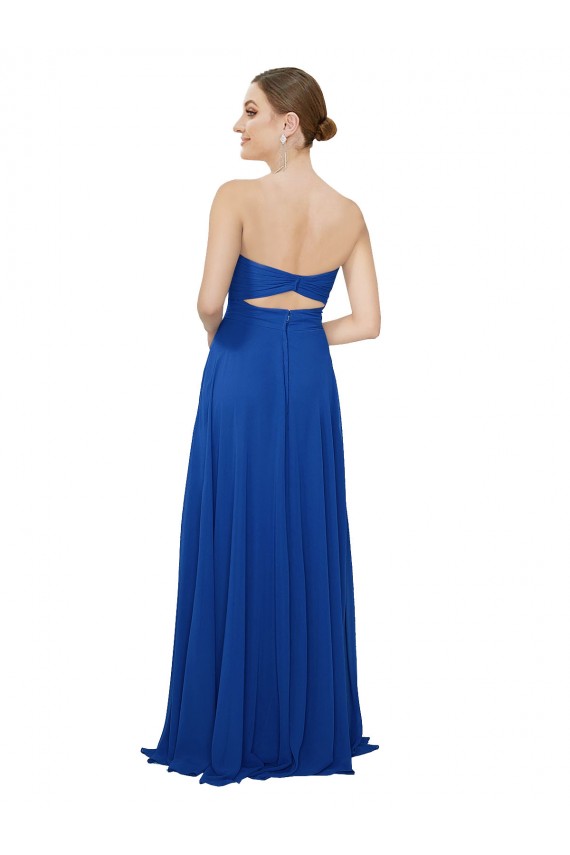 Strapless Sweetheart Draped Chiffon Bridesmaid Dress Melbourne