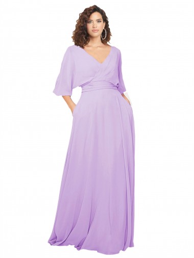 Shop Chiffon Bridesmaid Dress with Ruched Waist Melbourne