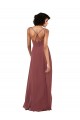 Simple V-Neckline Chiffon Formal Bridesmaid Dress with Pleated Skirt Melbourne