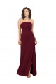 Simple Strapless Chiffon Bridesmaid Dress with Rounded Neckline Melbourne