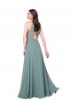 Floor Length Long Chiffon Bridesmaid Dress with Double Bow Feature Melbourne