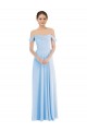 Off the Shoulder Draped Neckline Maxi Formal Bridesmaid Dress Melbourne