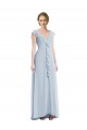 Ruffle Trimmed V Back Chiffon Maxi Bridesmaid Dress Melbourne