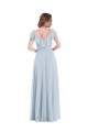 Ruffle Trimmed V Back Chiffon Maxi Bridesmaid Dress Melbourne