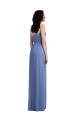 Slim Spaghetti Straps Chiffon Bridesmaid Dress with Front Slit Melbourne