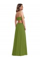 Ruffled Chiffon Cutout Maxi Bridesmaid Dress Melbourne