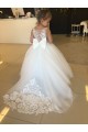 Champagne Ball Gown Sweetheart Chapel Train Sleeveless Flower Girl Dress Melbourne
