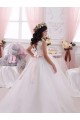 Ivory Ball Gown Bateau Chapel Train Sleeveless Flower Girl Dress Melbourne