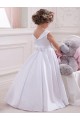 Ivory Ball Gown Bateau Floor Length Flower Girl Dress Melbourne