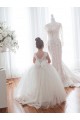 Ivory Ball Gown Chapel Train Sleeveless Flower Girl Dress Melbourne