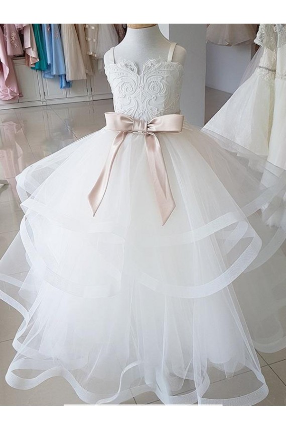 Ivory Ball Gown High Neck Floor Length Flower Girl Dress Melbourne