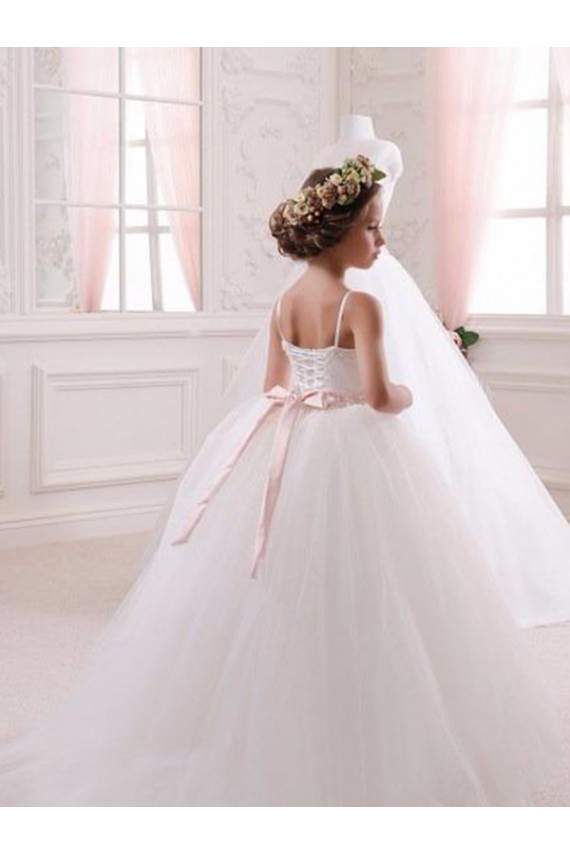 Ivory Ball Gown Sweetheart Chapel Train Sleeveless Flower Girl Dress Melbourne
