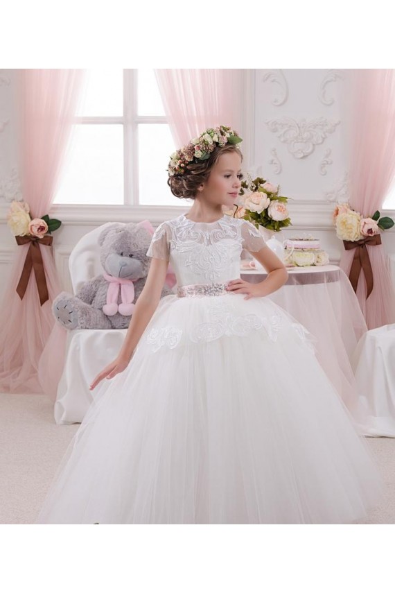 Ivory Ball Gown Sweetheart Sleeveless Long Flower Girl Dress Melbourne