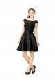 Lace and Satin Cocktail Bridesmaid Dress with V-Back