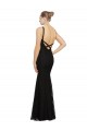 Fitted Lace Bridesmaids Dress with Jewel Neckline and Open Back