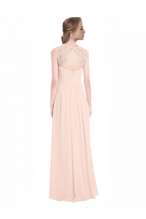 Sweetheart Chiffon Bridesmaid Dress with Lace Straps and Keyhole Back Melbourne
