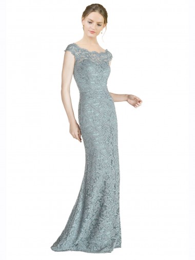 Off the Shoulder Mermaid Lace Bridesmaid Dress / Prom Dress with Cap Sleeves Melbourne