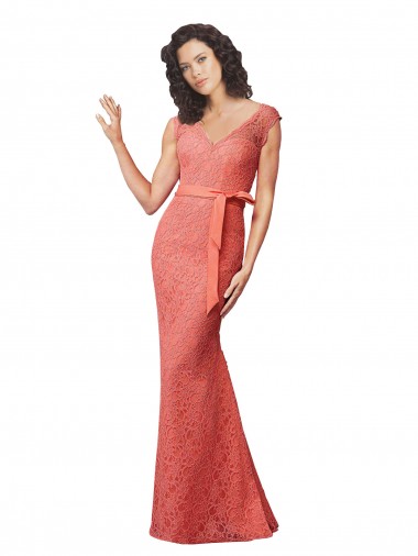 Shop Mermaid Long V-Neck Lace Bridesmaid Dress with Open Back Melbourne