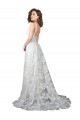 Plunging V-Neckline Wedding Dress with Slit Melbourne