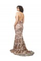 Fishtail Shaped V-Neck Embroidered Foral Lace Wedding Dress Melbourne
