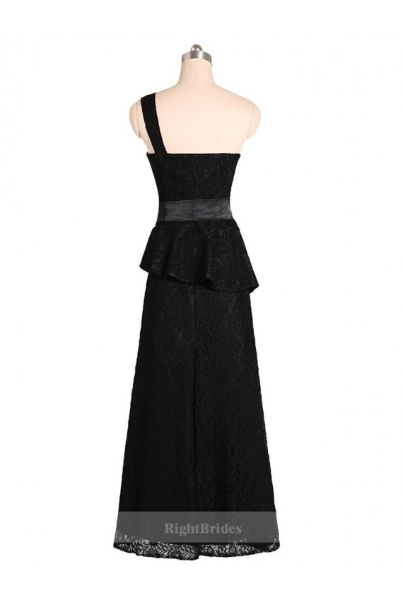 Long One Shoulder Satin Bridesmaid Dress with Bow Ties Melbourne