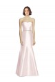 Long Sweetheart Satin Bridesmaid Dress with Slim Beaded Sash Melbourne