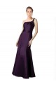 Long Ruched Neckline One Shoulder Satin Bridesmaid Dress / Prom Dress Melbourne