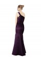 Long Ruched Neckline One Shoulder Satin Bridesmaid Dress / Prom Dress Melbourne