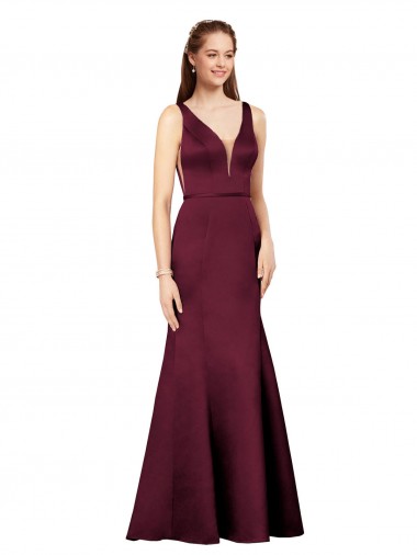 Sexy Formal Satin Bridesmaid Dress / Prom Dress with Side Cutouts Melbourne