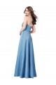 Crossing Strap Back Pleated Bodice Long Formal Satin Bridesmaid Dress / Prom Dress Melbourne