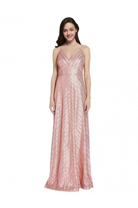 High Neck Low Back Sparkling Formal Sequin Bridesmaid Dress / Prom Dress Melbourne
