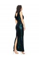 V-Neck Full Length Formal Sequin Bridesmaid Dress / Prom Dress with Draped Back Melbourne