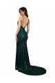 Fishtail Shaped V-Neck Open Back Long Formal Sequin Bridesmaid Dress / Prom Dress Melbourne