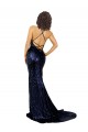 Mermaid V-Neck Low Back Long Formal Sequin Bridesmaid Dress / Prom Dress Melbourne