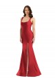 Square Neck Formal Silky Satin Mermaid Bridesmaid Dress / Prom Dress with Side Slit Melbourne